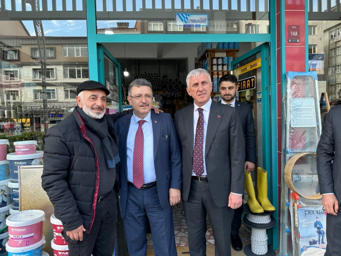 Başkan Sarıalioğlu ve Genç, Of Esnafını Ziyaret Etti