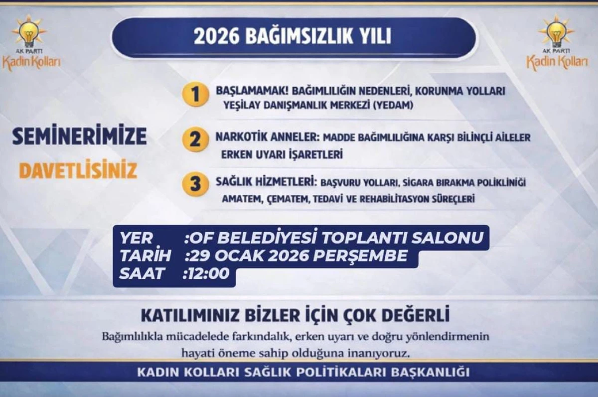 Başkan Baykal: "Bağımlılıkla M&uuml;cadelede Of Olarak Birlik Olacağız"