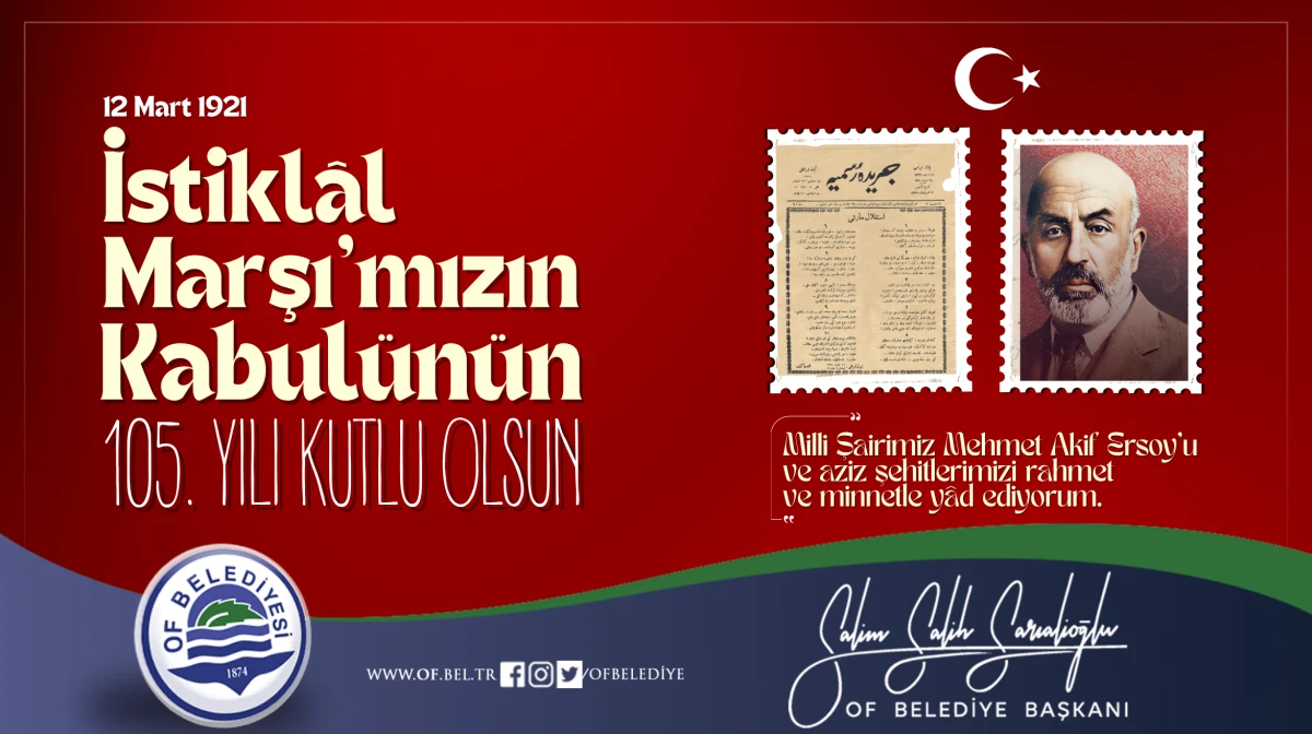 Başkan Sarıalioğlu: İstiklal Marşı Milletimizin Ruhunu Yansıtan Eşsiz Bir Eserdir