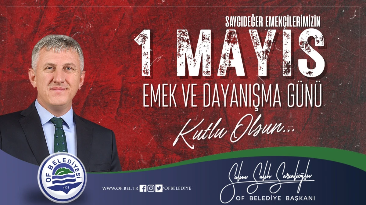 Başkan Sarıalioğlu'ndan 1 Mayıs Mesajı: Emek En B&uuml;y&uuml;k Değerdir