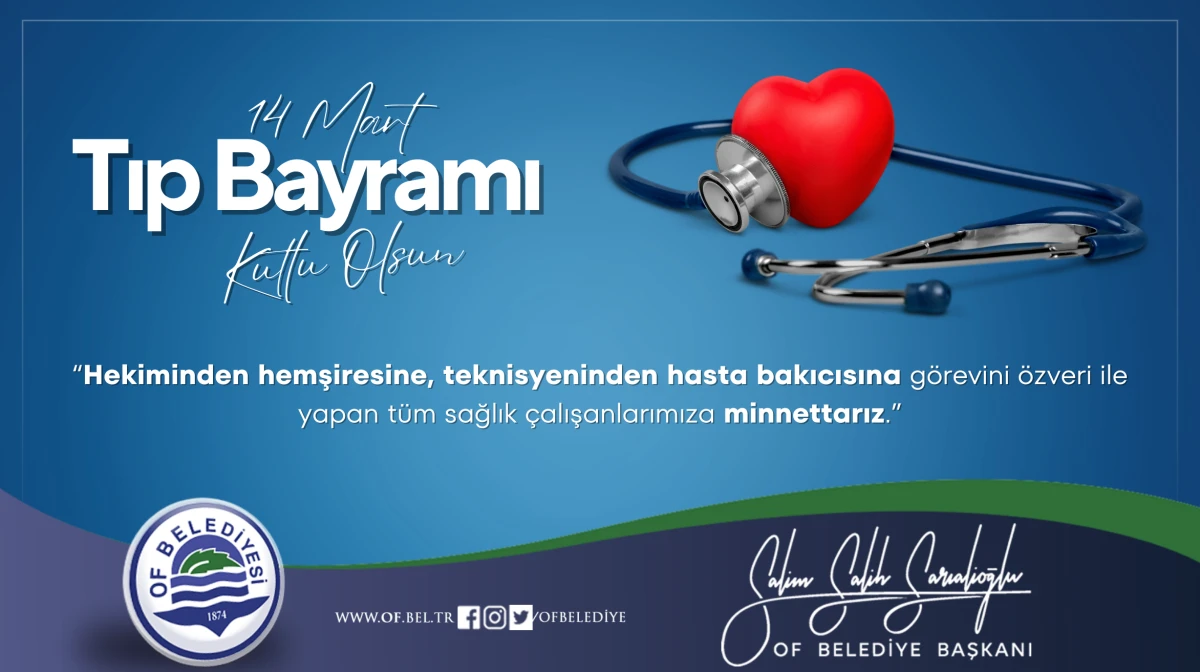 Başkan Sarıalioğlu'ndan 14 Mart Tıp Bayramı Mesajı