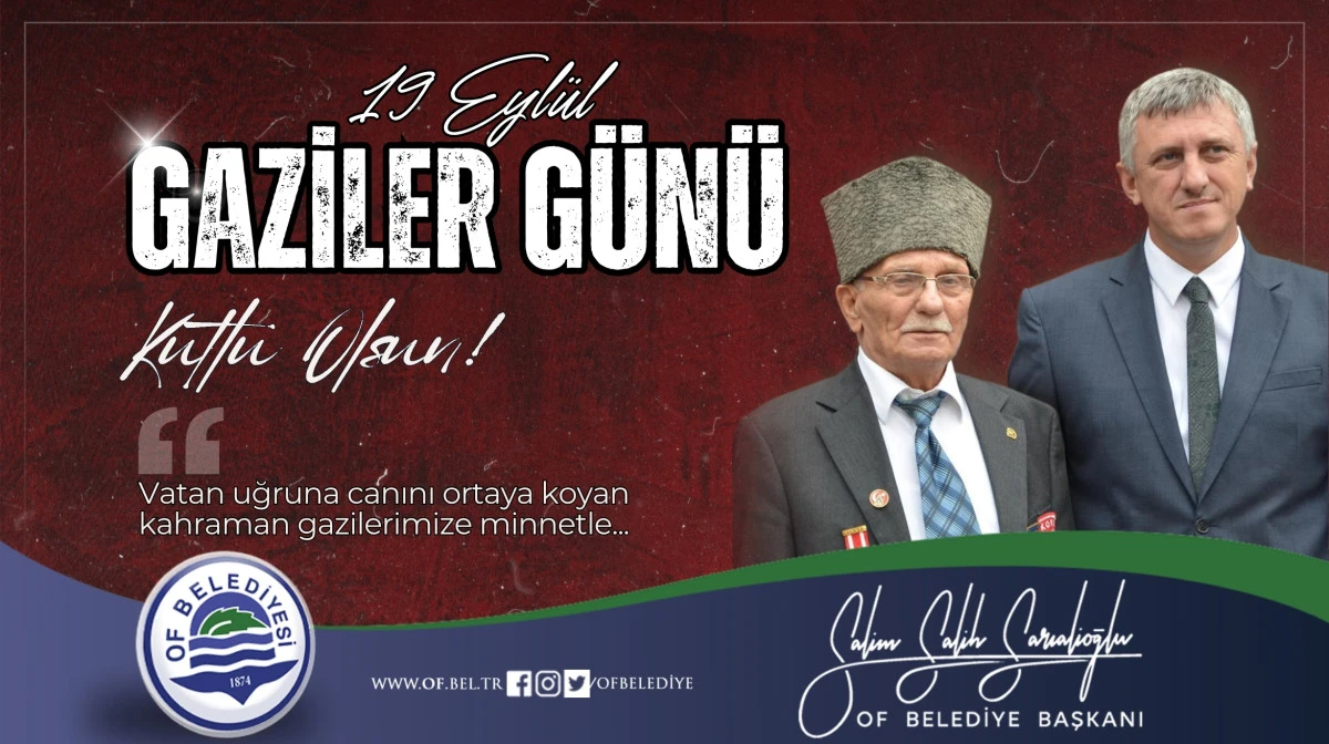 Başkan Sarıalioğlu'ndan 19 Eyl&uuml;l Gaziler G&uuml;n&uuml; mesajı
