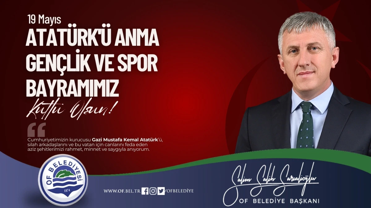 Başkan Sarıalioğlu'ndan 19 Mayıs Mesajı