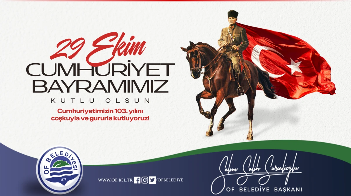Başkan Sarıalioğlu'ndan 29 Ekim Cumhuriyet Bayramı Mesajı
