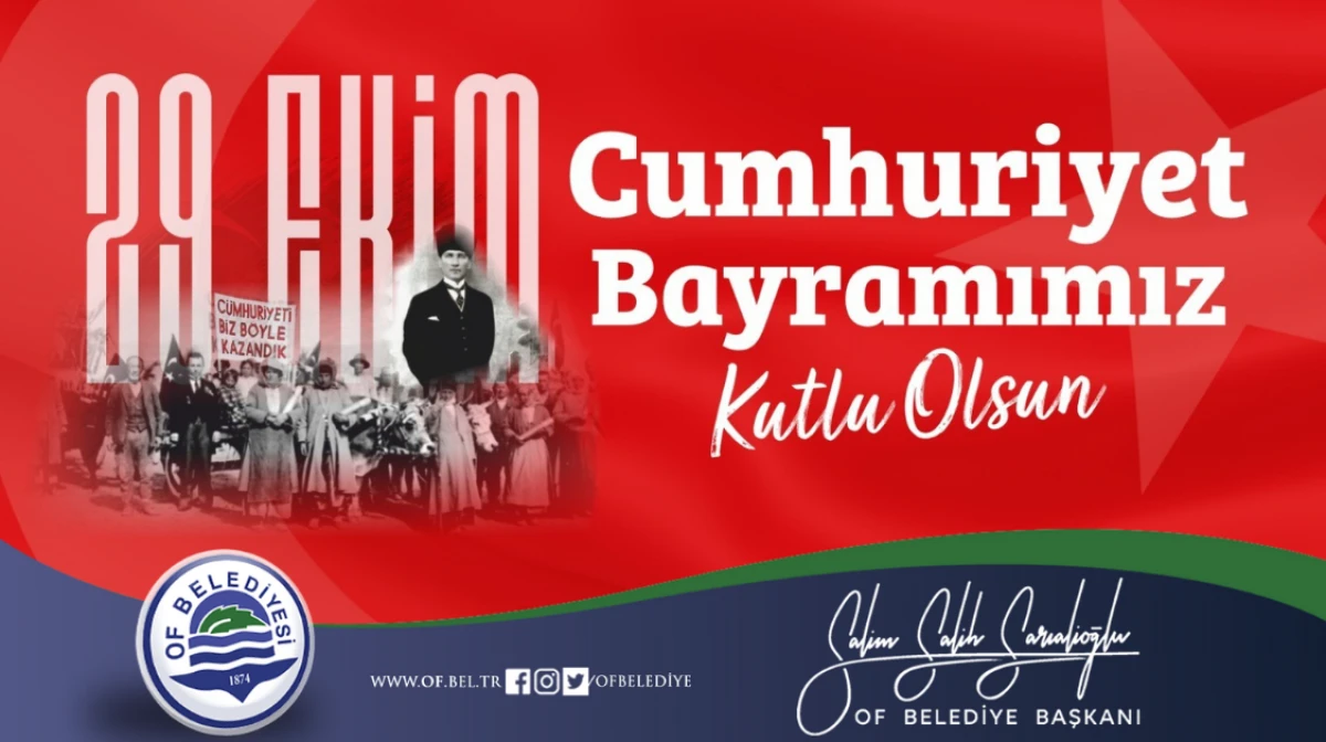 Başkan Sarıalioğlu'ndan 29 Ekim Cumhuriyet Bayramı Mesajı