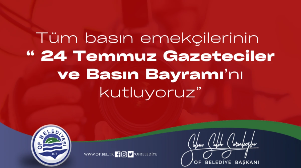 Başkan Sarıalioğlu'ndan Gazeteciler ve Basın Bayramı Mesajı