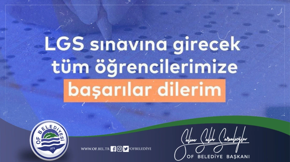 Başkan Sarıalioğlu'ndan LGS'ye Girecek &Ouml;ğrencilere Başarı Mesajı