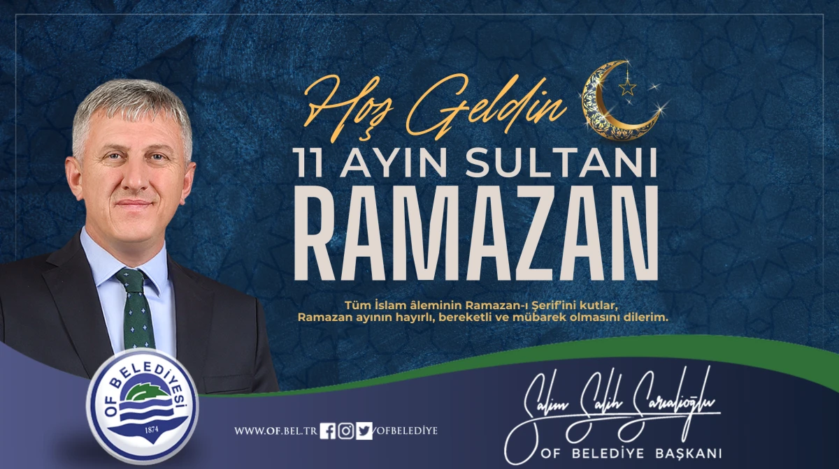 Başkan Sarıalioğlu'ndan Ramazan Ayı Mesajı