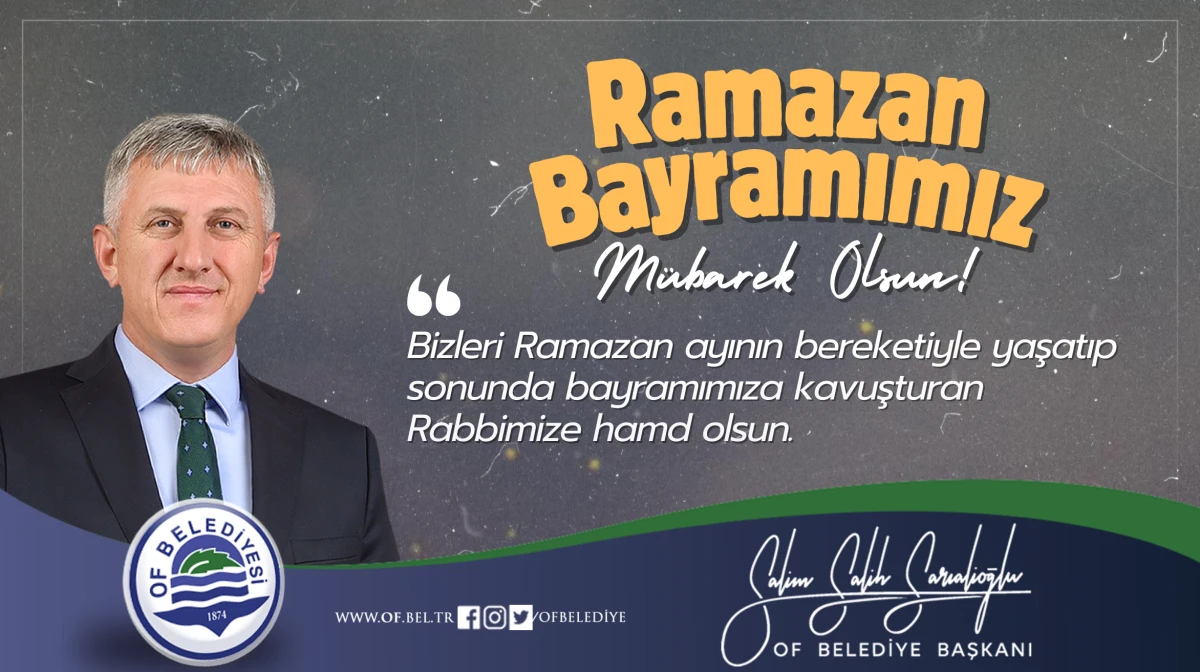Başkan Sarıalioğlu'ndan Ramazan Bayramı Mesajı