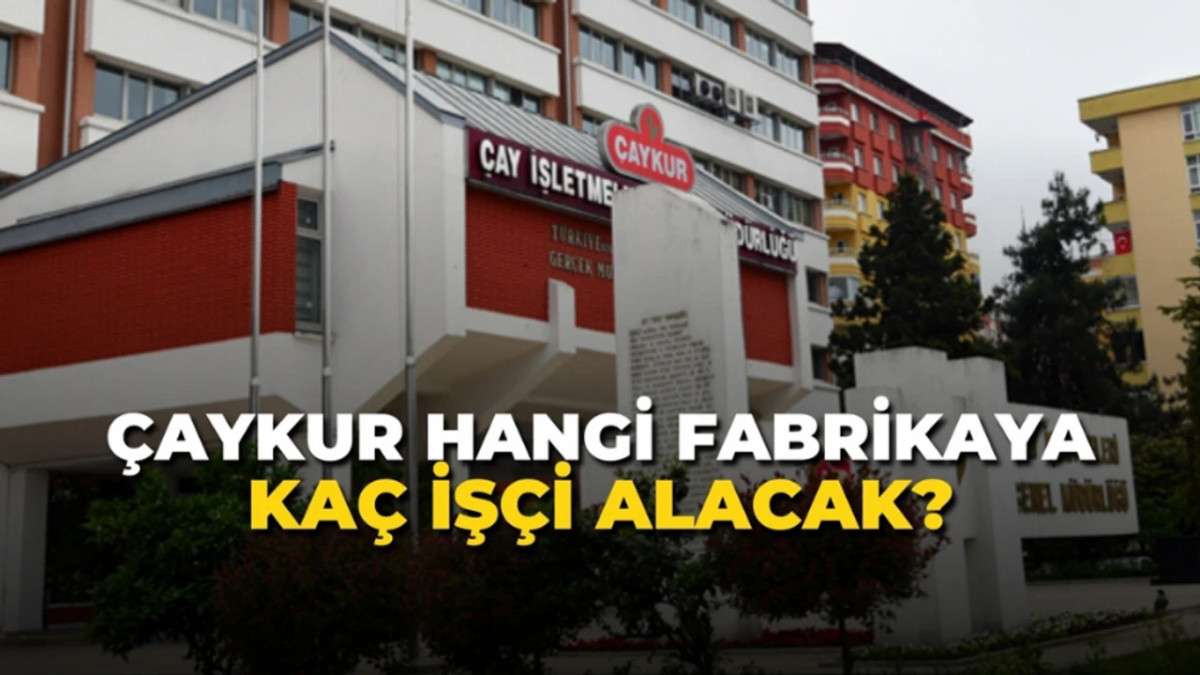 ÇAYKUR'un 1500 Mevsimlik İşçi Alımında İllere ve Fabrikalara Göre İşçi Dağılımı
