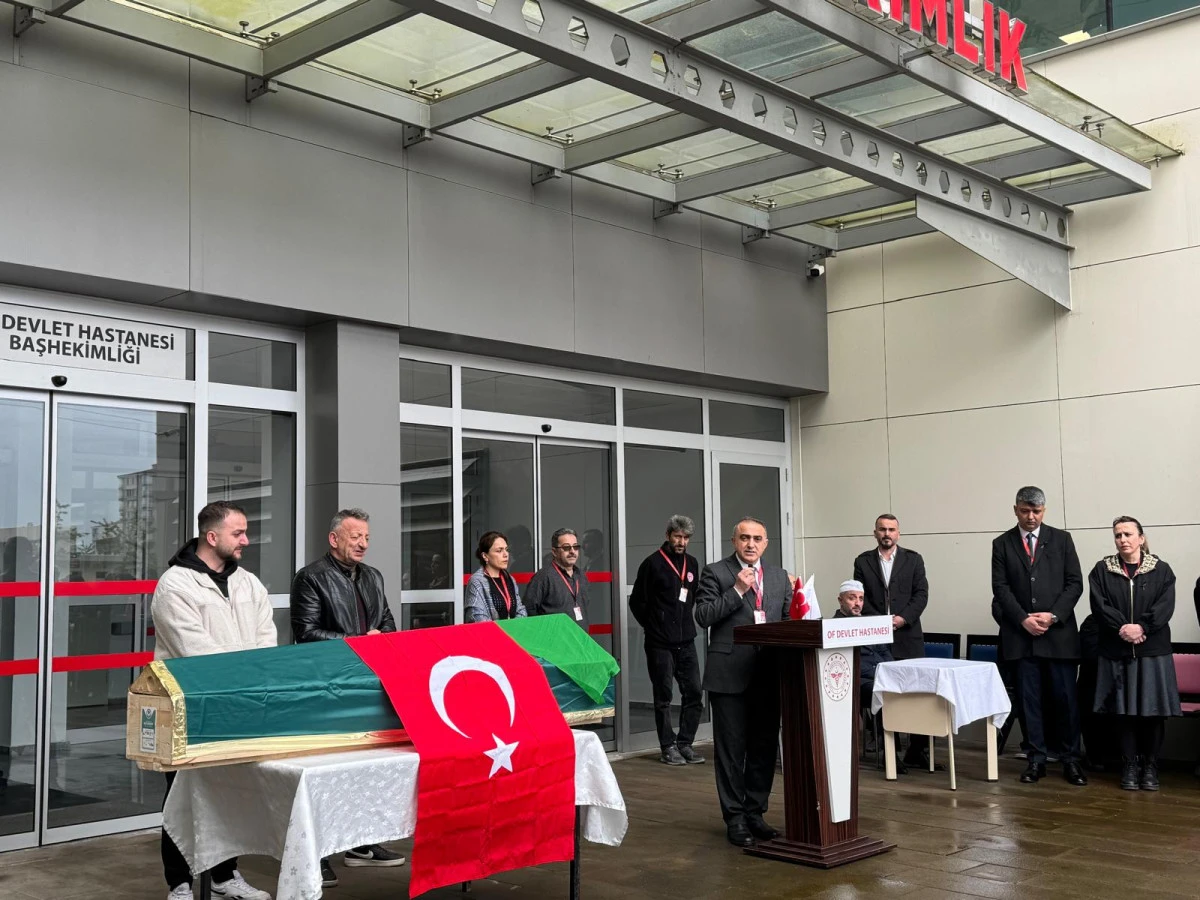 Of Devlet Hastanesi Hatice Şen'i uğurladı