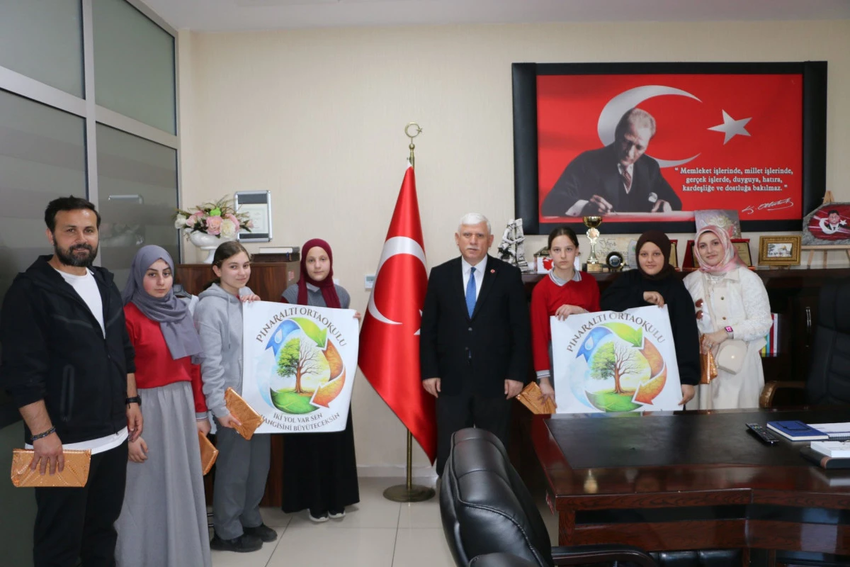 Of Pınaraltı Ortaokulu'nda '&Ccedil;evre Bilinci ve Sıfır Atık' projesi