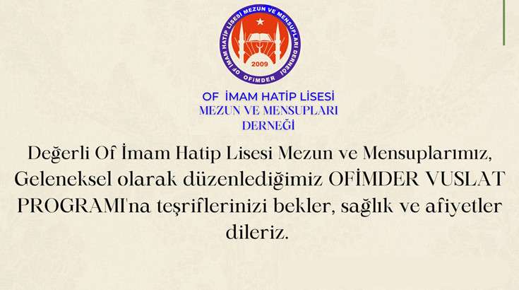 OFİMDER Vuslat Programı 17 Ağustos'ta
