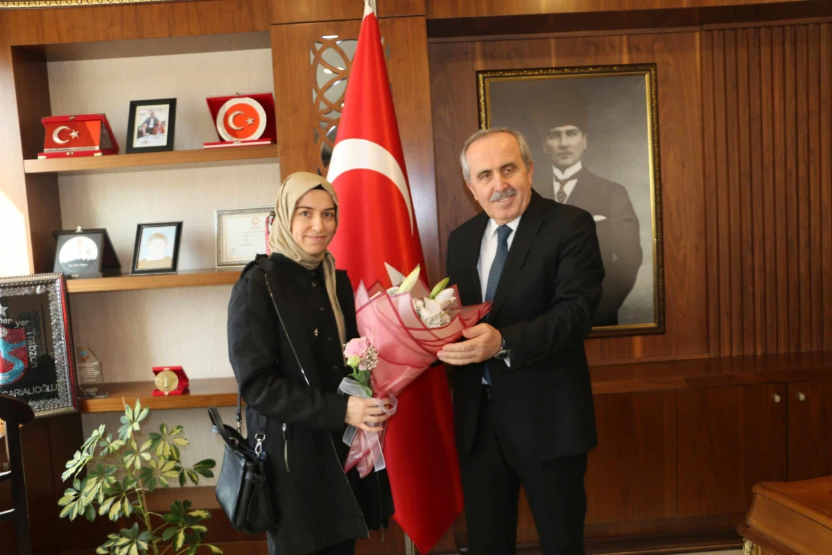 Of'ta öğretmenlerden Kaymakam Akça ve Başkan Vekili Öztürk'e ziyaret