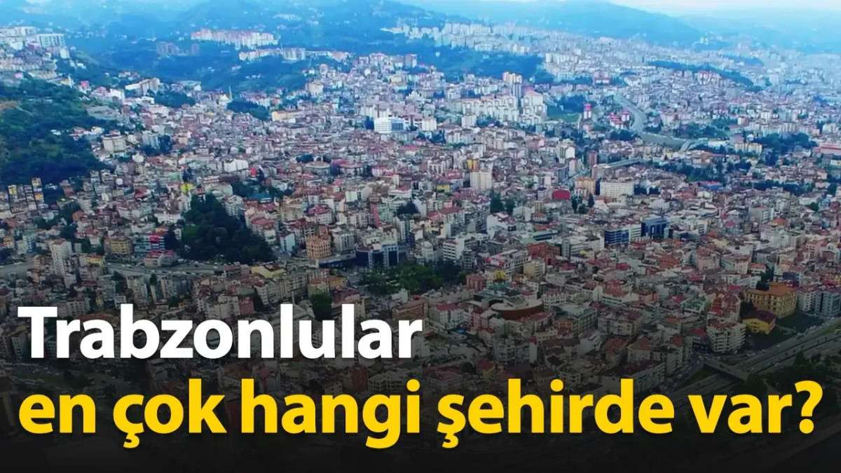 Trabzonlular en çok nerede yaşar? En çok Trabzonlu hangi şehirde?